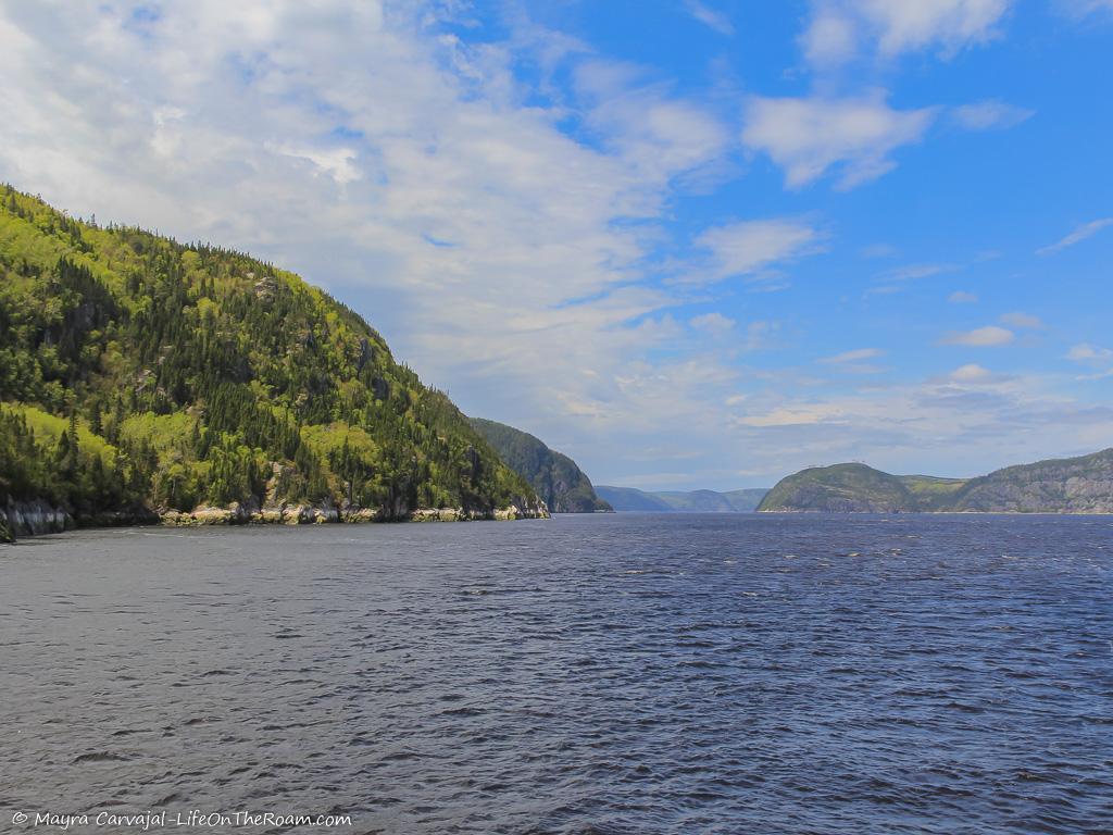 View of fjords and the water