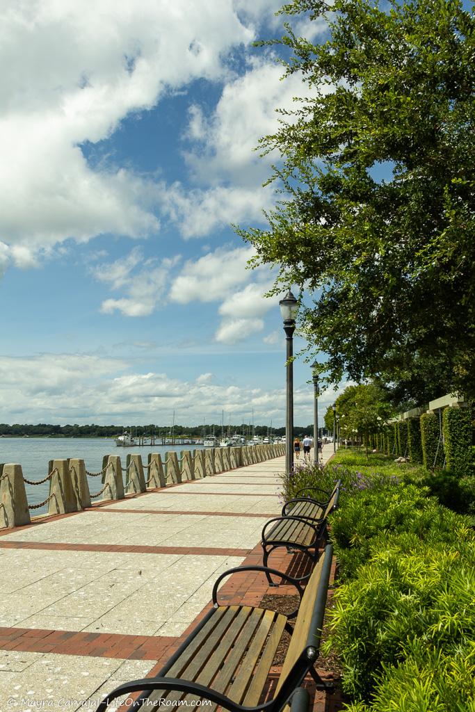 A waterfront park