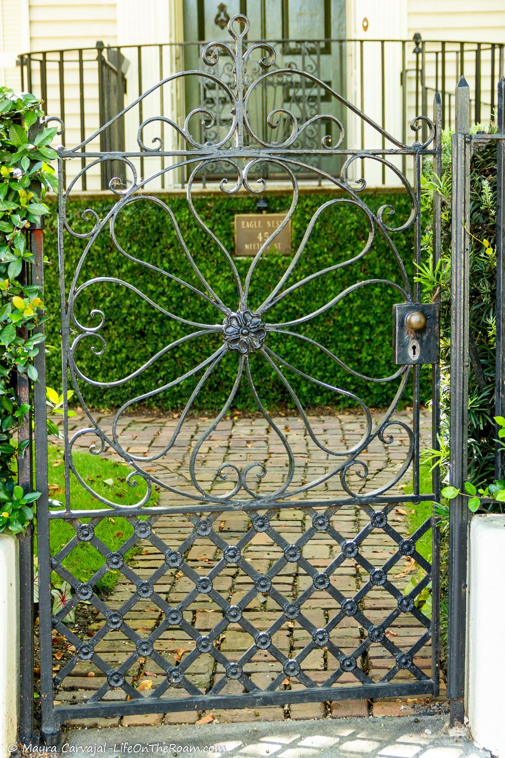 An artistic iron gate