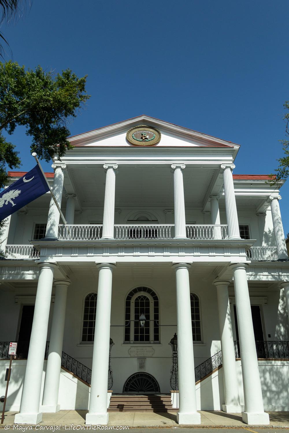 A historic house with Doric and ionic columns