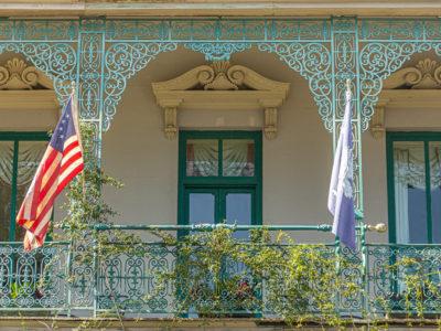 An ornamental ironwork in a historic house