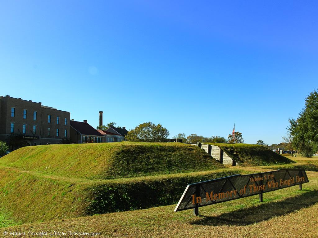 A reconstruction of a redoubt in a park