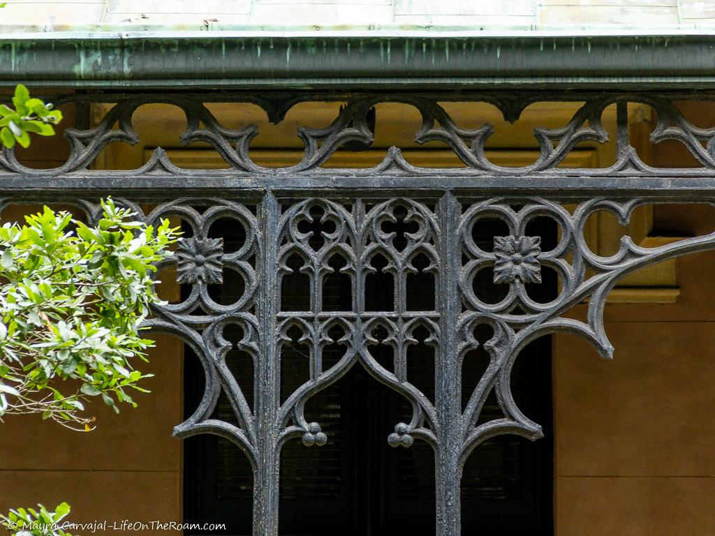 A wrought iron detail