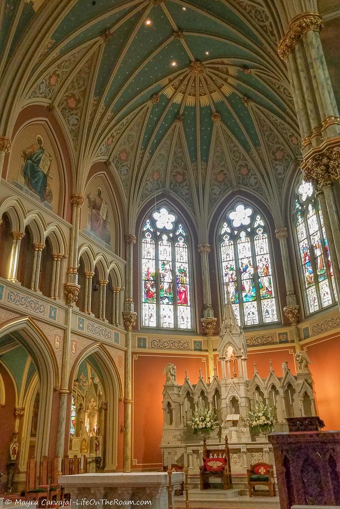 The apse of a Gothic church