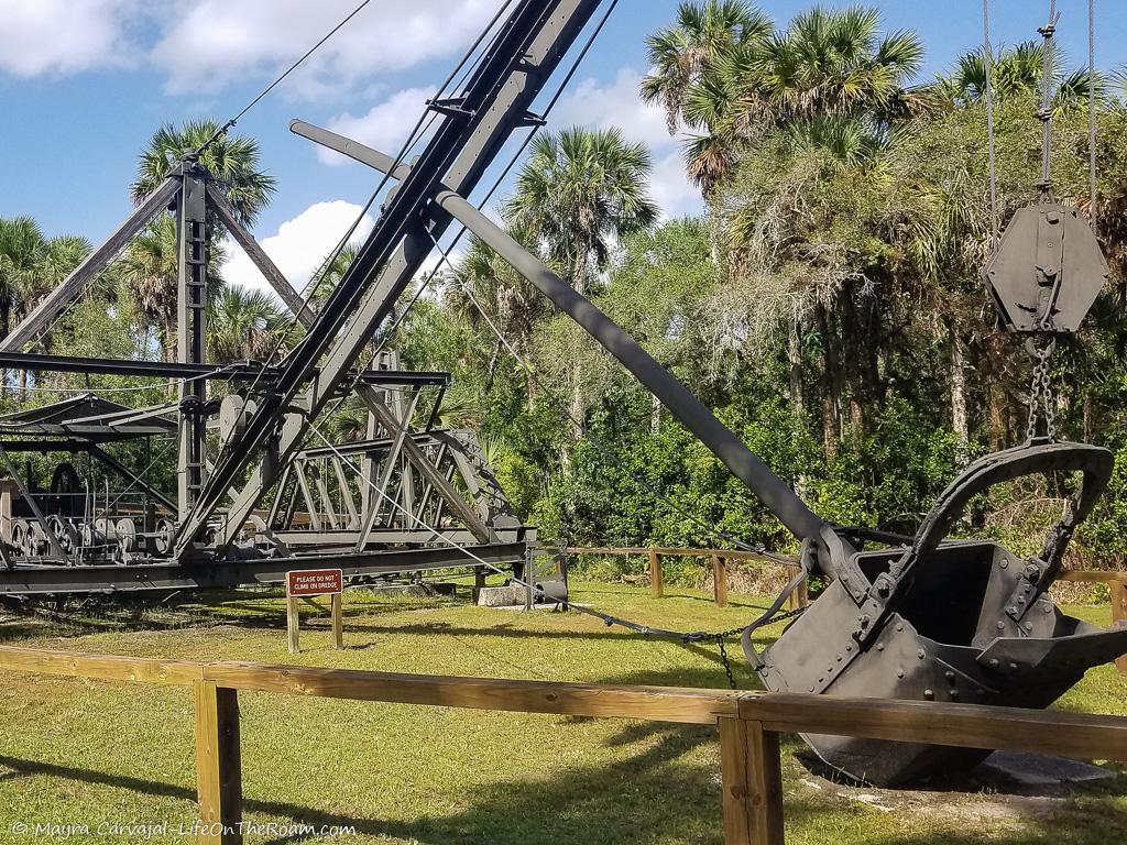 A machine that was used to dredge a channel