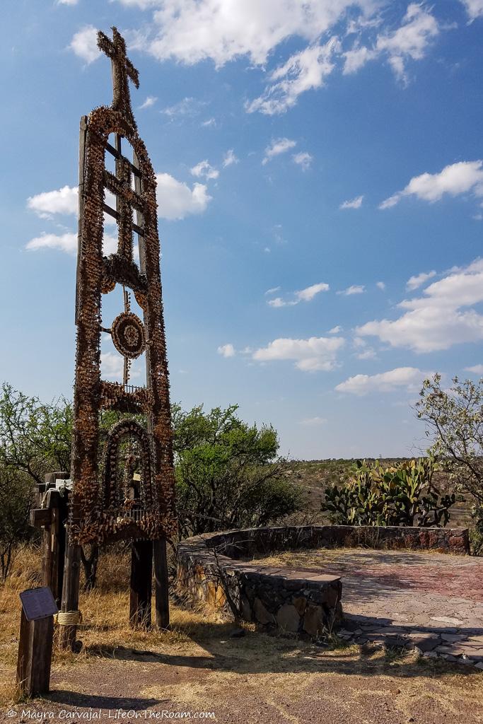 An outdoor sculpture