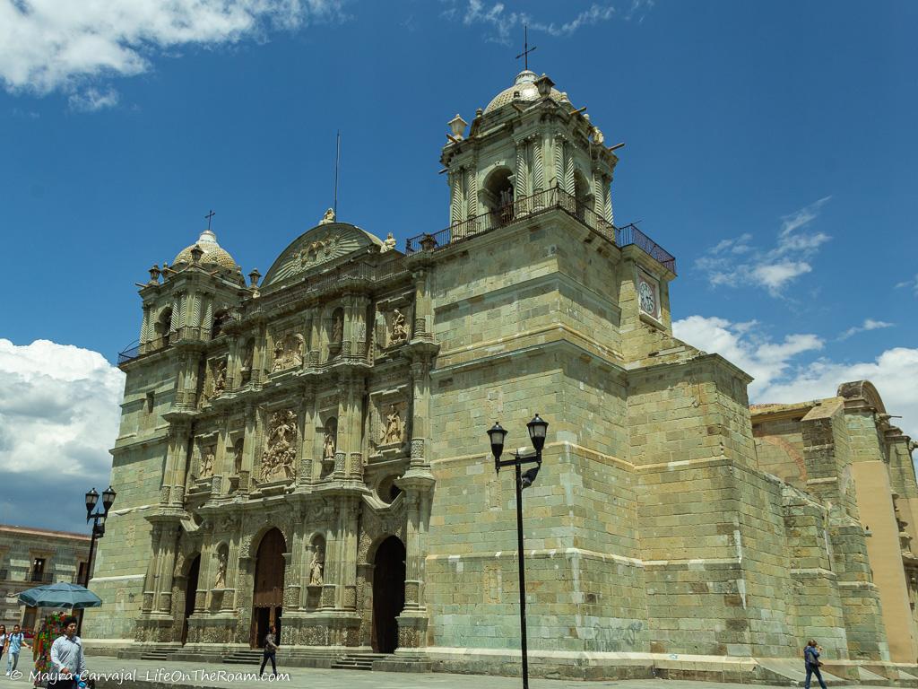 A cathedral in stone with baroque façade