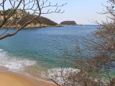 View of a beach from a high point