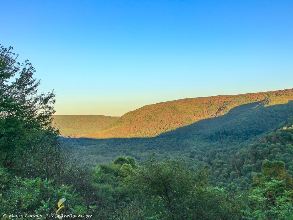 A view of the mountains