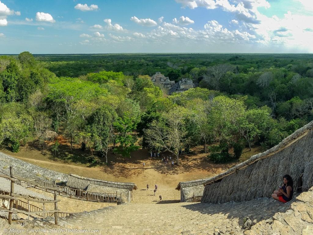 Panoramic view from the top of a pyramid