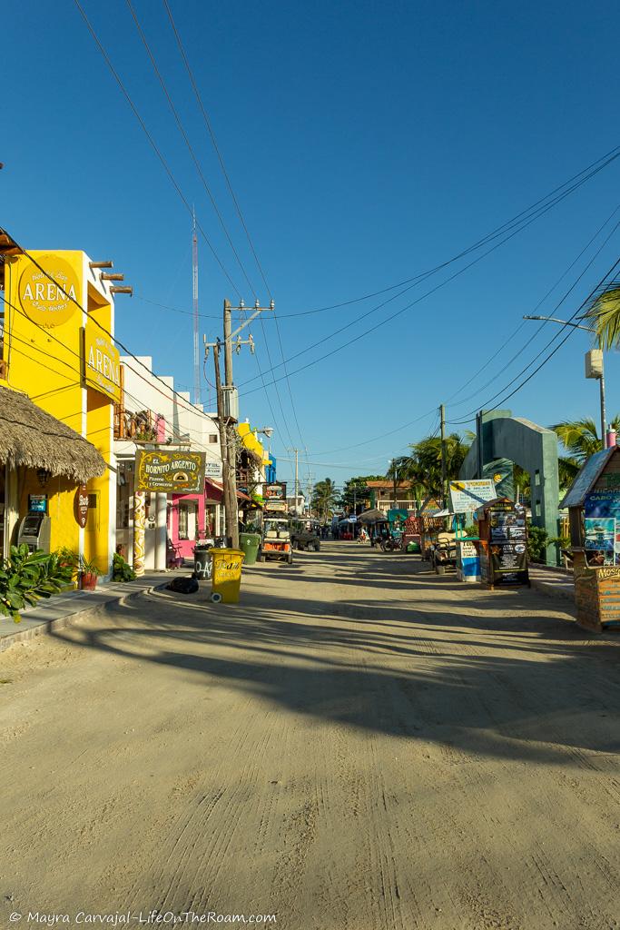 An unpaved street