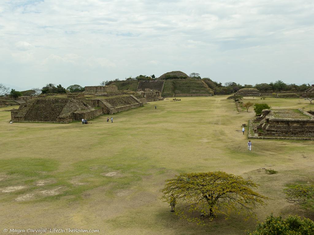 Ancient temples in stone in the centre of big plaza