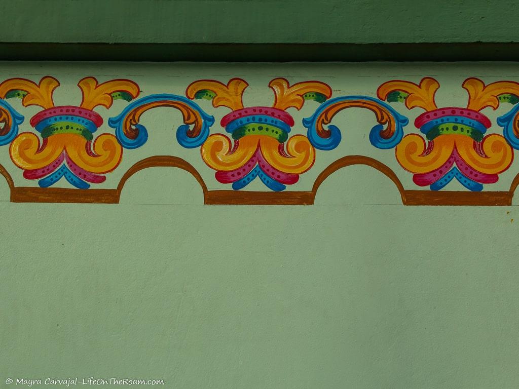 Decorative details painted on a wall