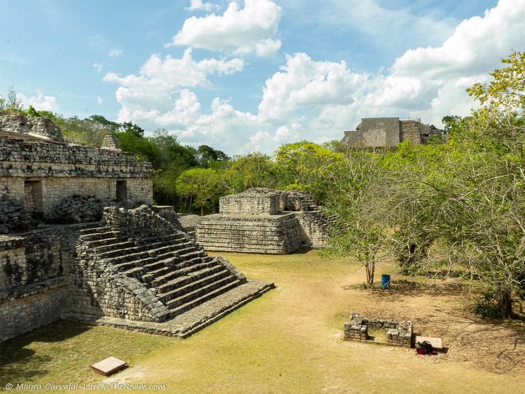 Ancient pyramids in a jungle