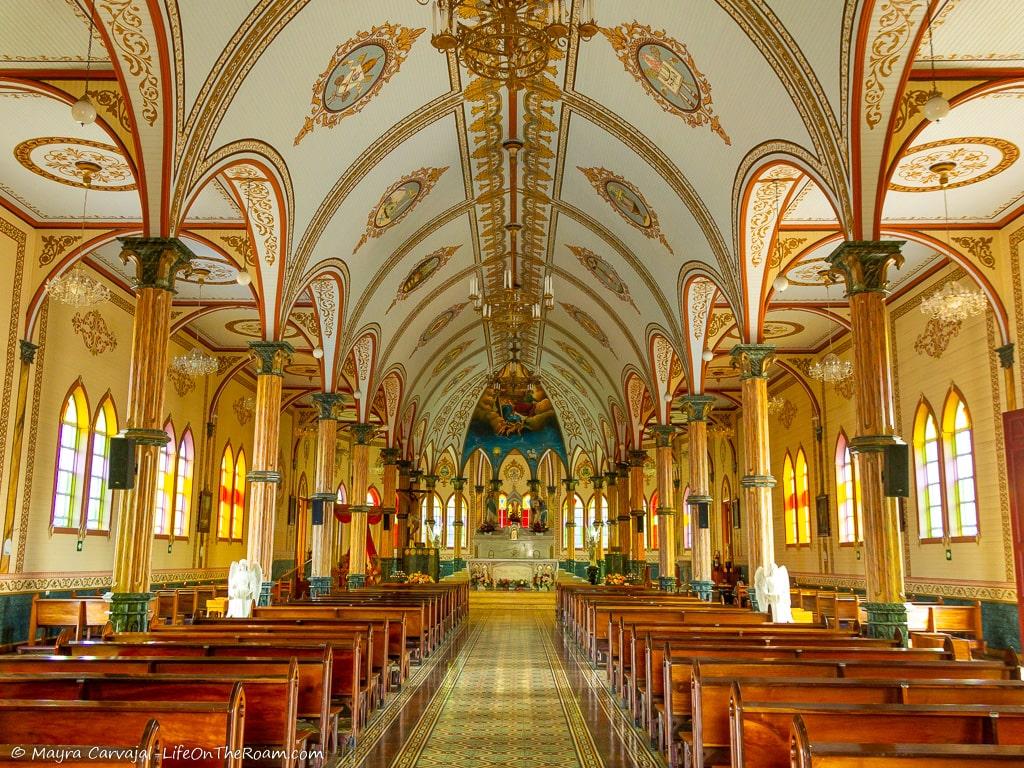 The ornate interior of a church