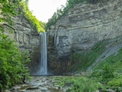 A waterfall in a gorge