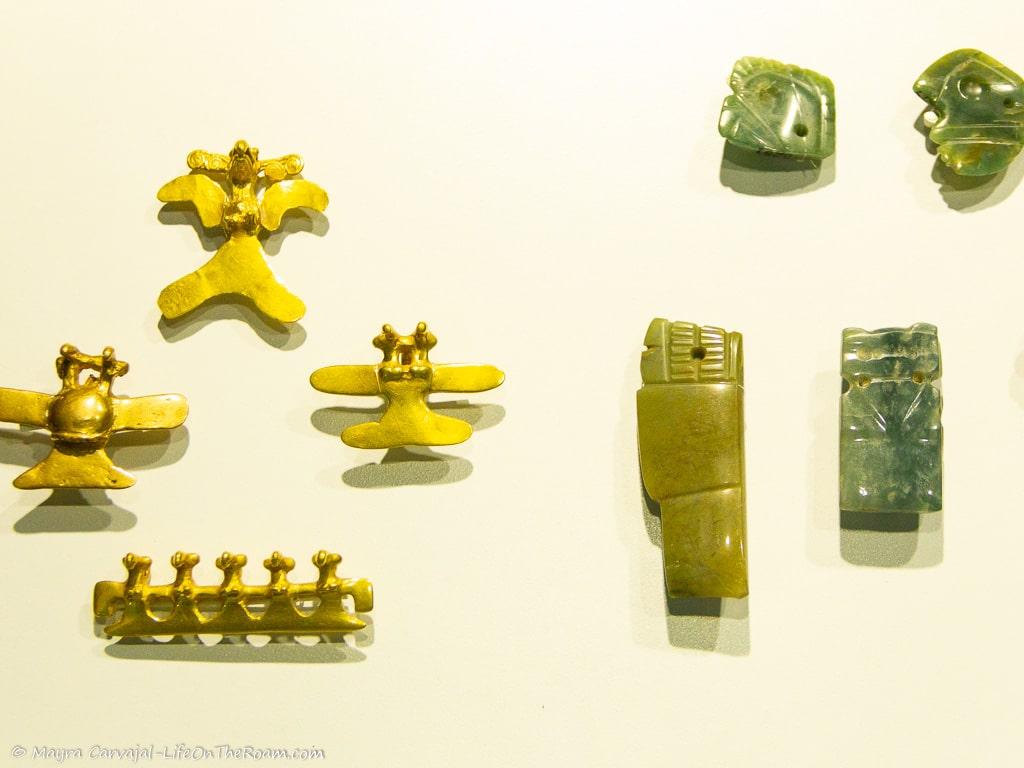 Ceremonial pieces in jade and gold