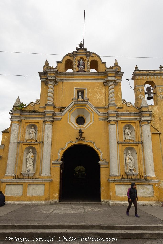 A church painted in yellow