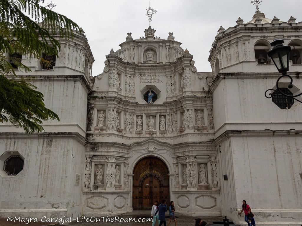 A large church painted in white