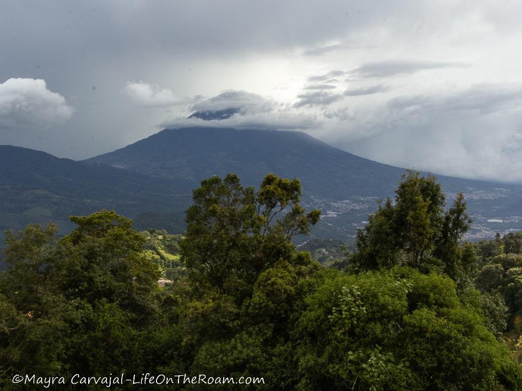 View of a volcano