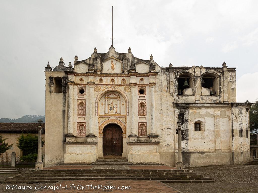 A baroque church in a square