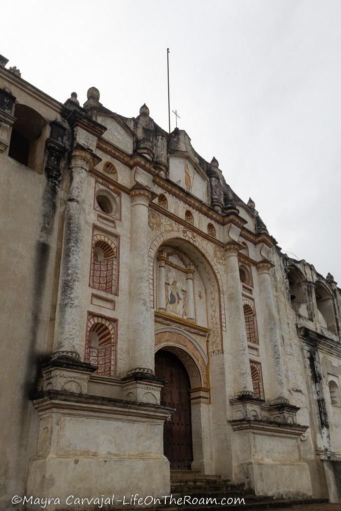 The façade of a church