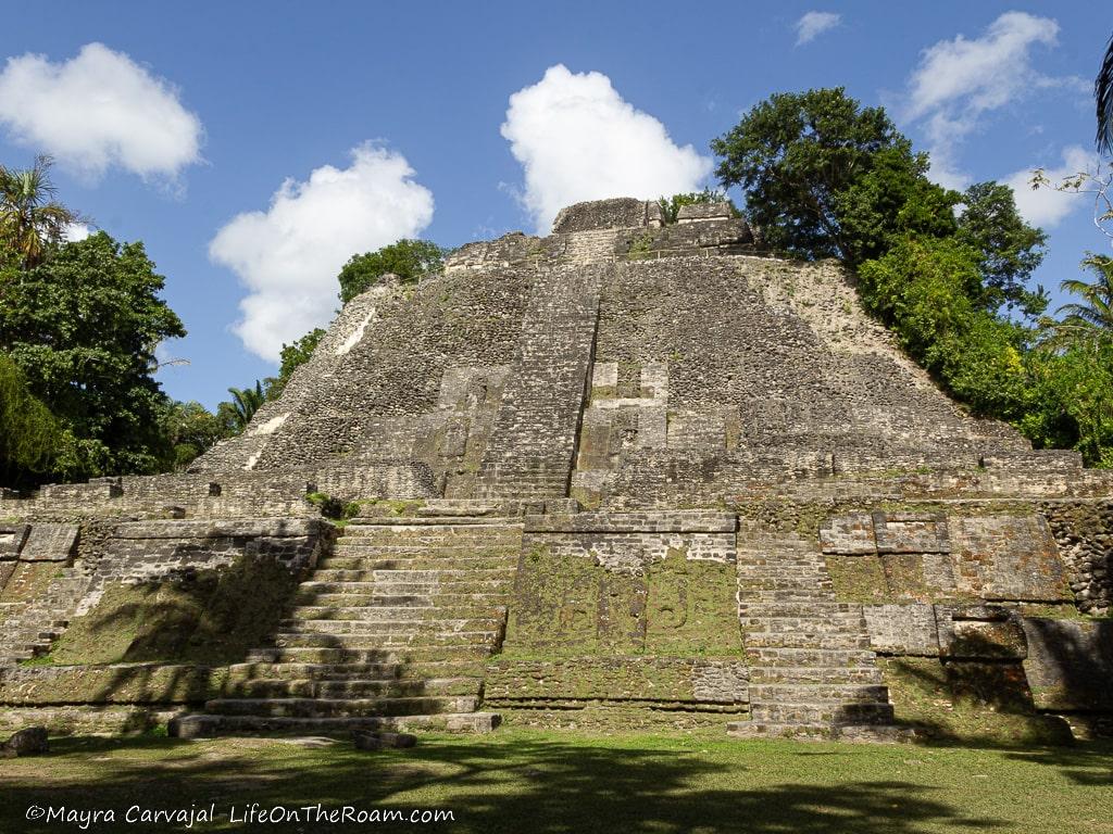 A tall pyramid in the jungle