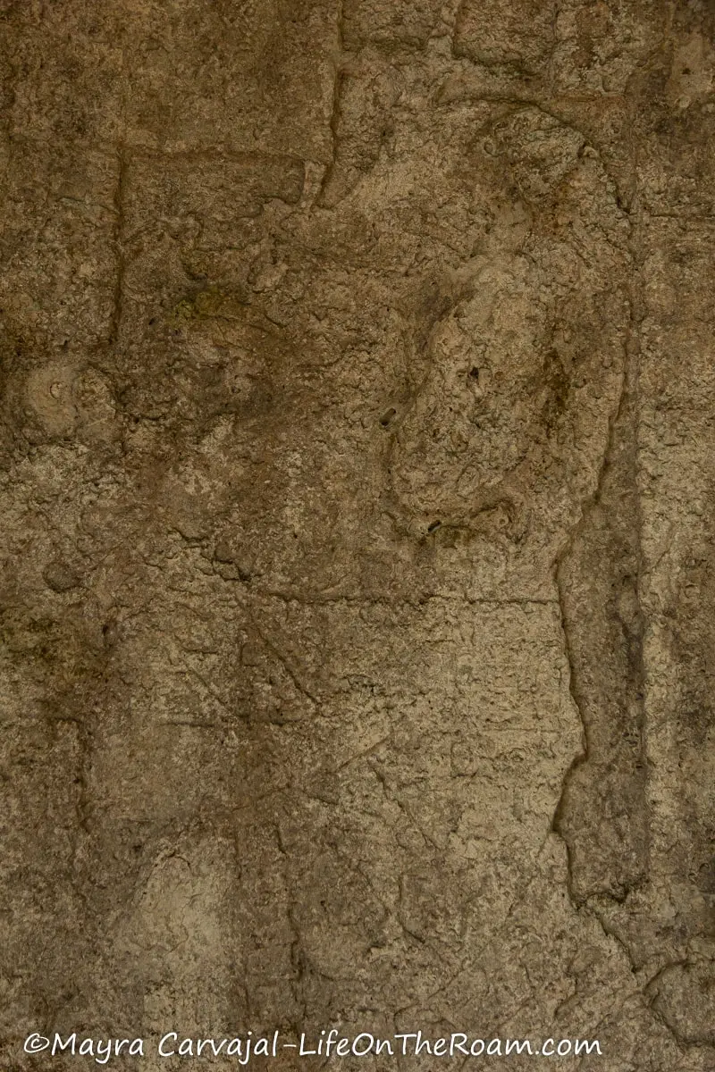 An ancient stelae depicting a ruler