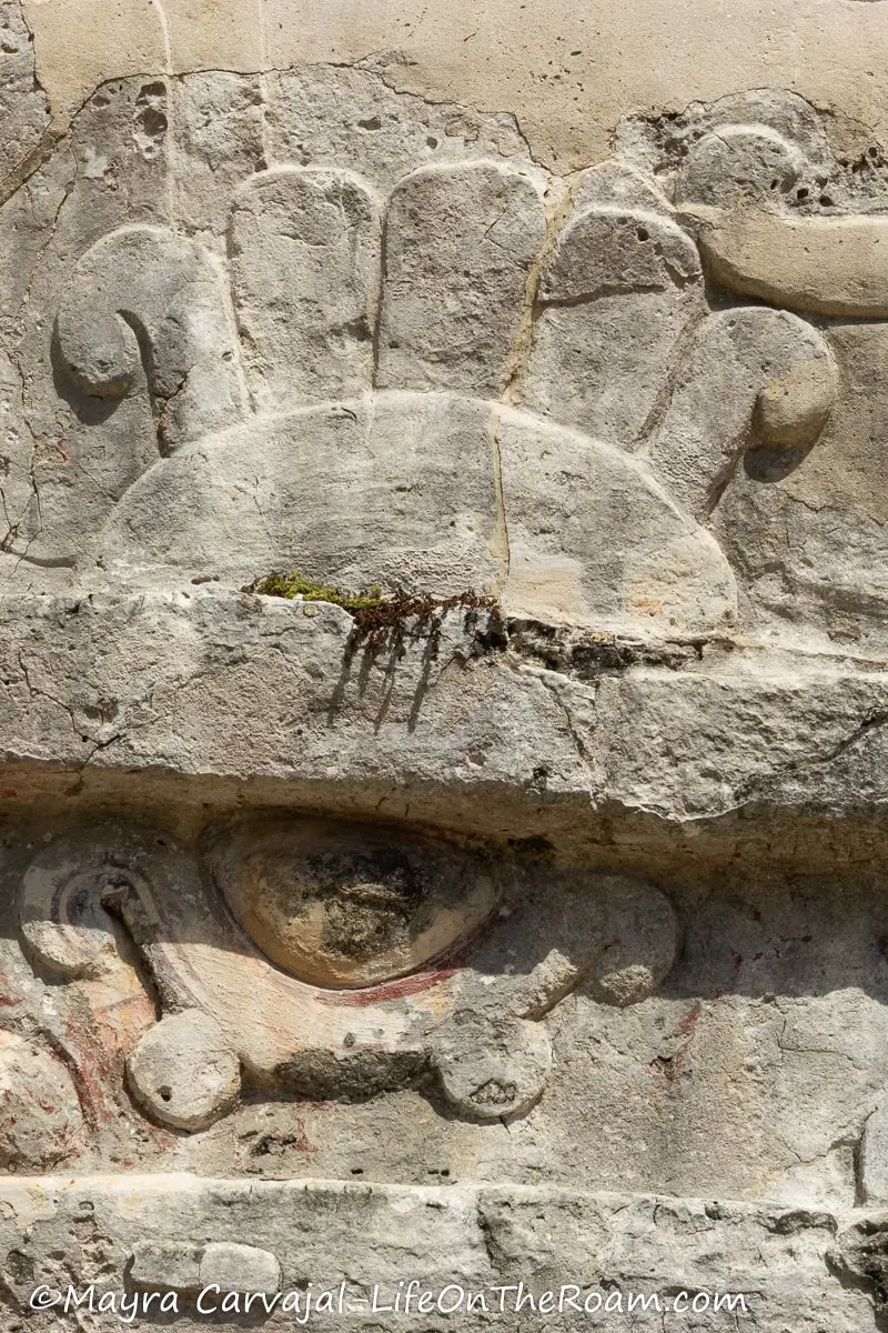 Decoration of a temple carved in stucco