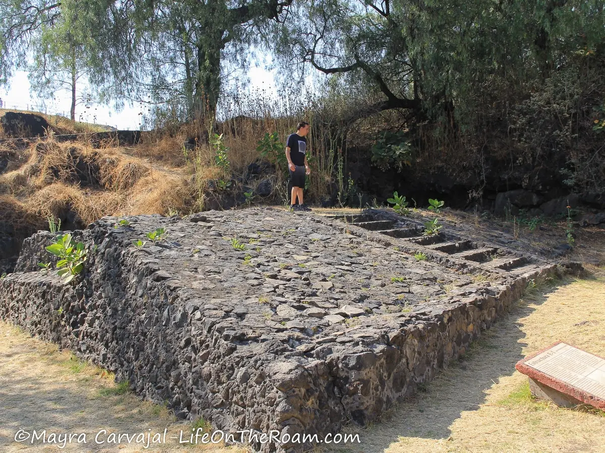 An ancient structure at an archaeological site