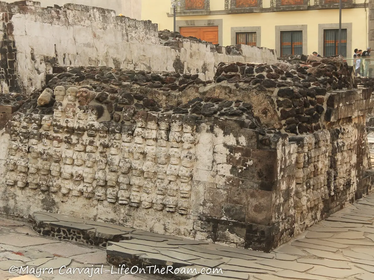 An altar formed by skulls