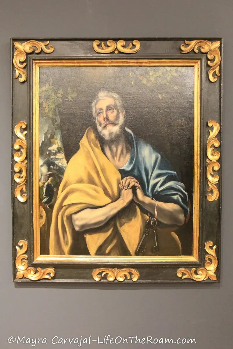 An oil painting of Saint Peter in classic style