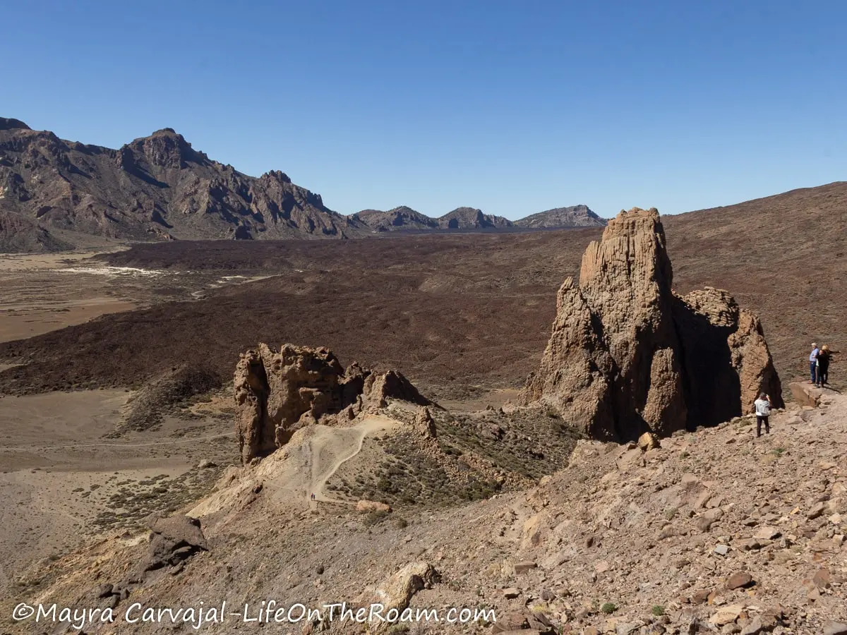 View of a big valley in a desert environment