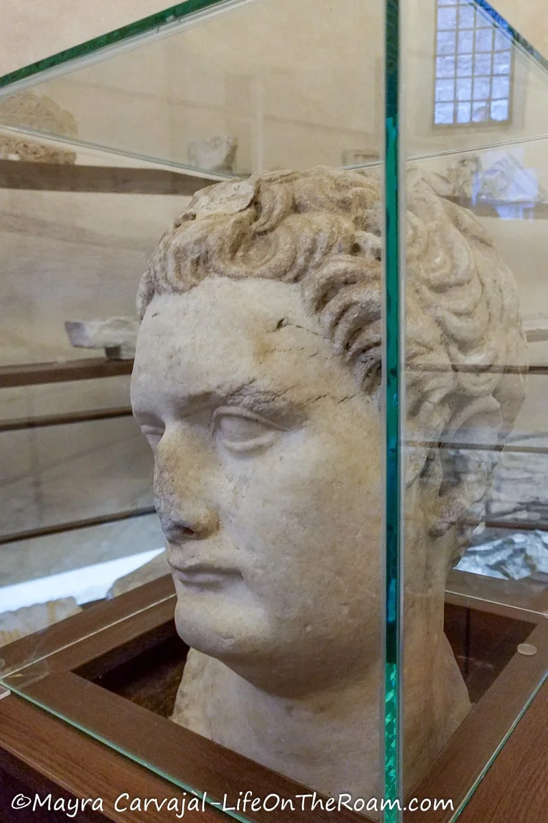 An ancient bust of a Roman Emperor