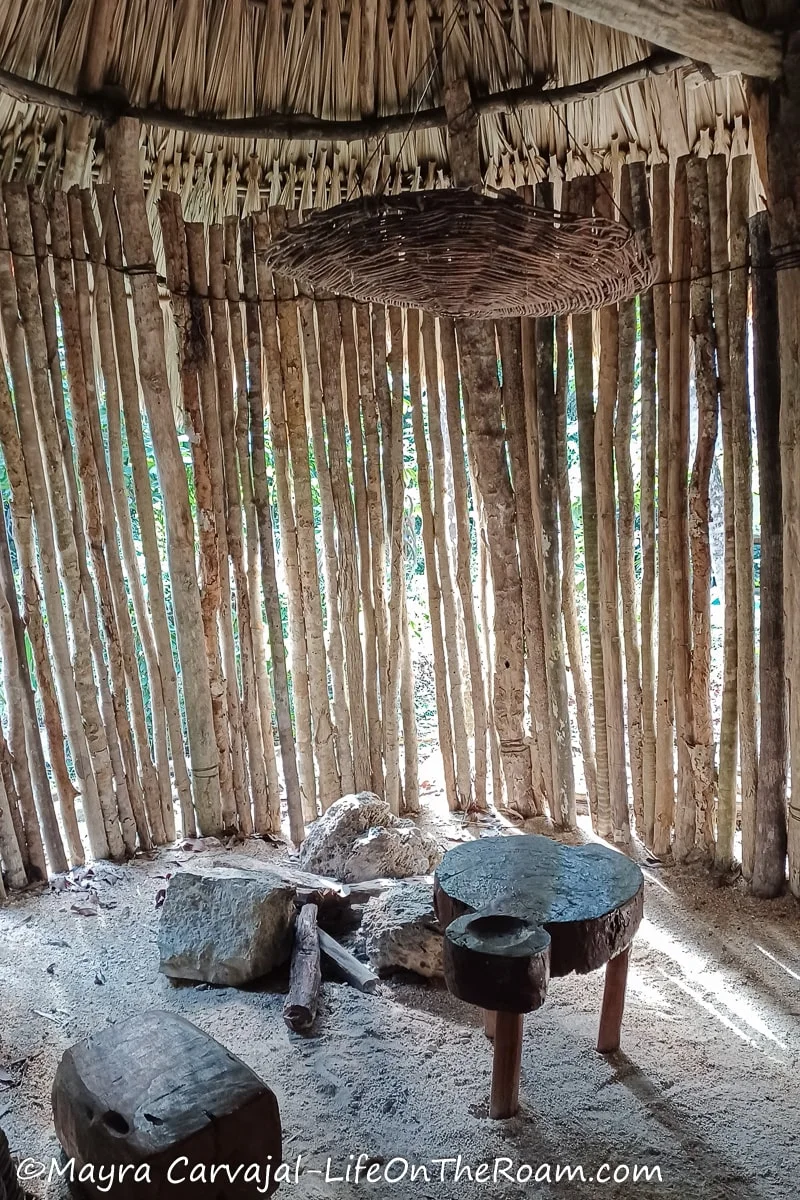 Traditional cooking elements inside a traditional Mayan house